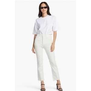 Mother The Tripper Ankle Fray Jeans Womens Size 27 Antique White Play Date
